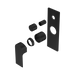 Nero Bianca Shower Mixer With Diverter Trim Kits Only - Matte Black