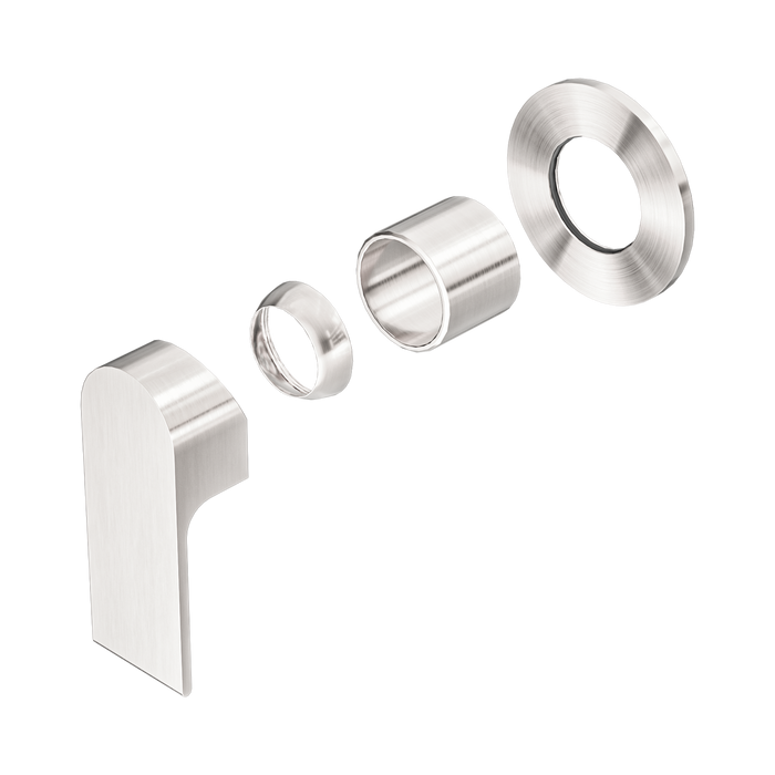 Nero Bianca Shower Mixer 80mm Plate Trim Kits Only - Brushed Nickel