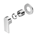 Nero Bianca Shower Mixer 80mm Plate Trim Kits Only - Chrome