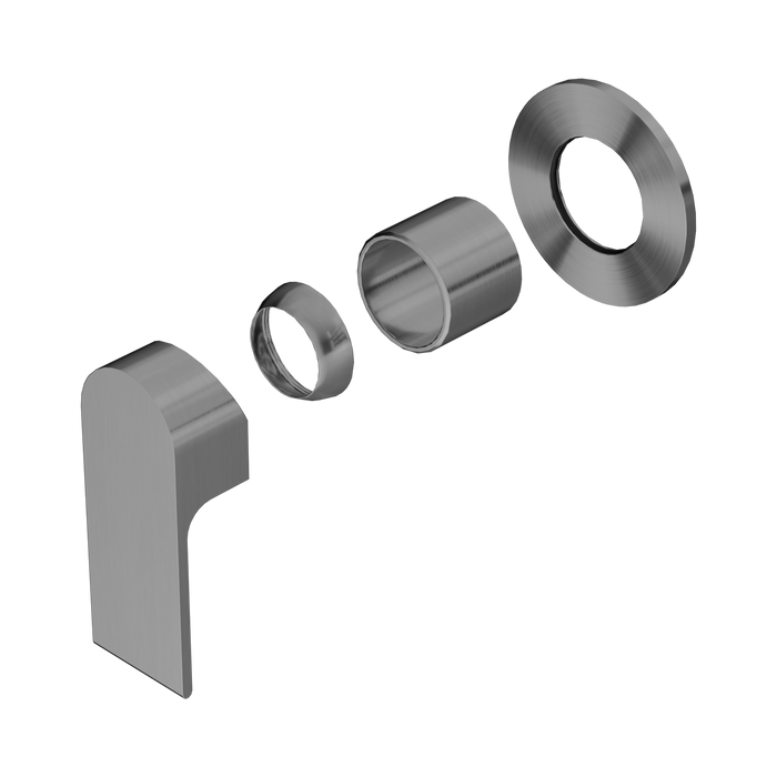 Nero Bianca Shower Mixer 80mm Plate Trim Kits Only - Gun Metal