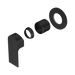 Nero Bianca Shower Mixer 80mm Plate Trim Kits Only - Matte Black