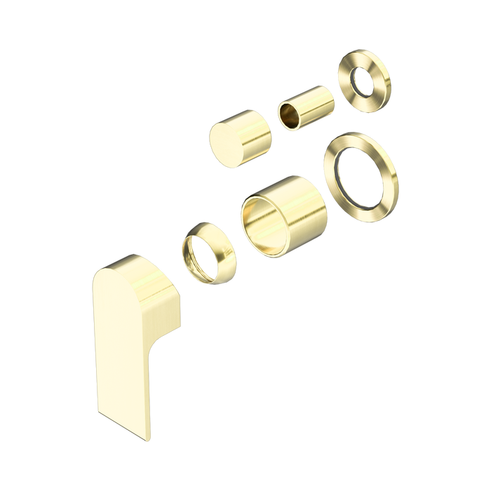 Nero Bianca Shower Mixer With Diverter Separate Back Plate Trim Kits Only - Brushed Gold