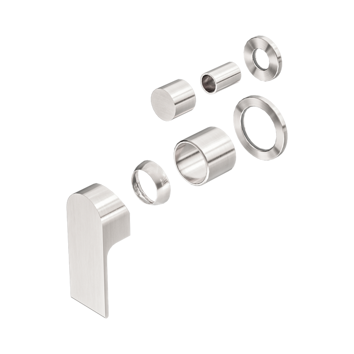Nero Bianca Shower Mixer With Diverter Separate Back Plate Trim Kits Only - Brushed Nickel