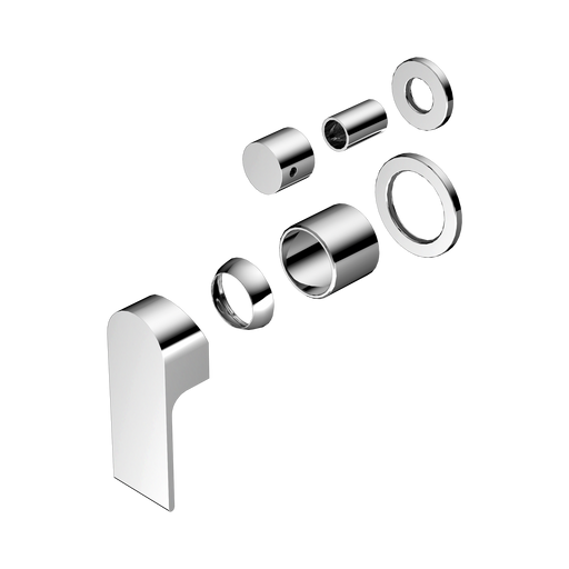 Nero Bianca Shower Mixer With Diverter Separate Back Plate Trim Kits Only - Chrome