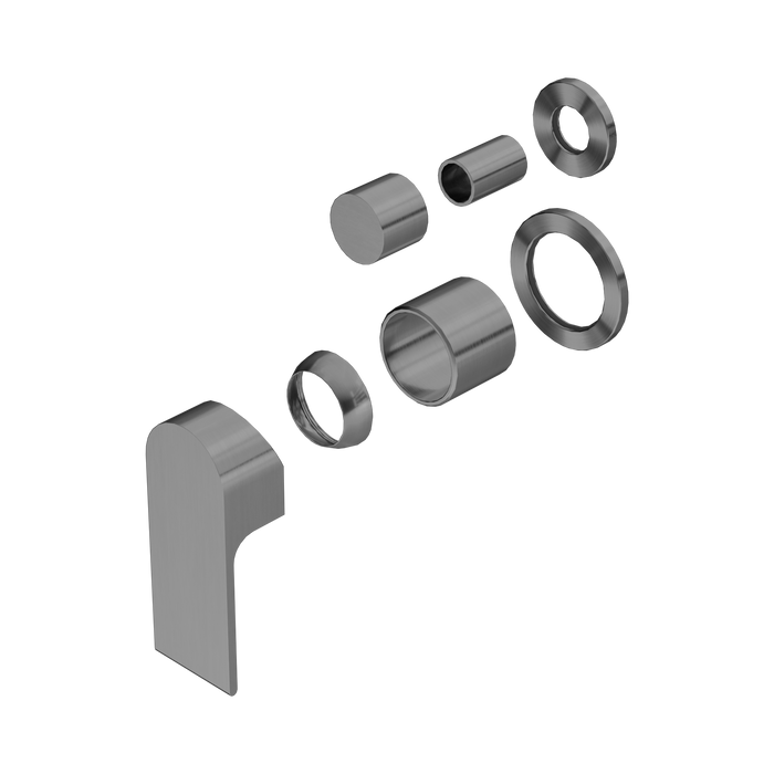 Nero Bianca Shower Mixer With Diverter Separate Back Plate Trim Kits Only - Gun Metal