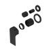 Nero Bianca Shower Mixer With Diverter Separate Back Plate Trim Kits Only - Matte Black