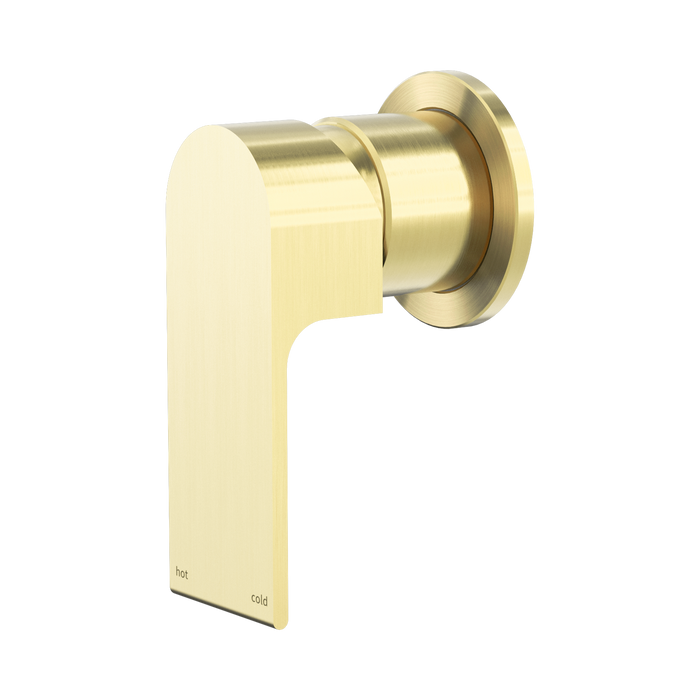 Nero Bianca Shower Mixer 60mm Plate - Brushed Gold