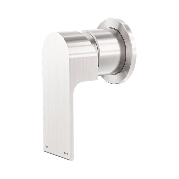Nero Bianca Shower Mixer 60mm Plate - Brushed Nickel