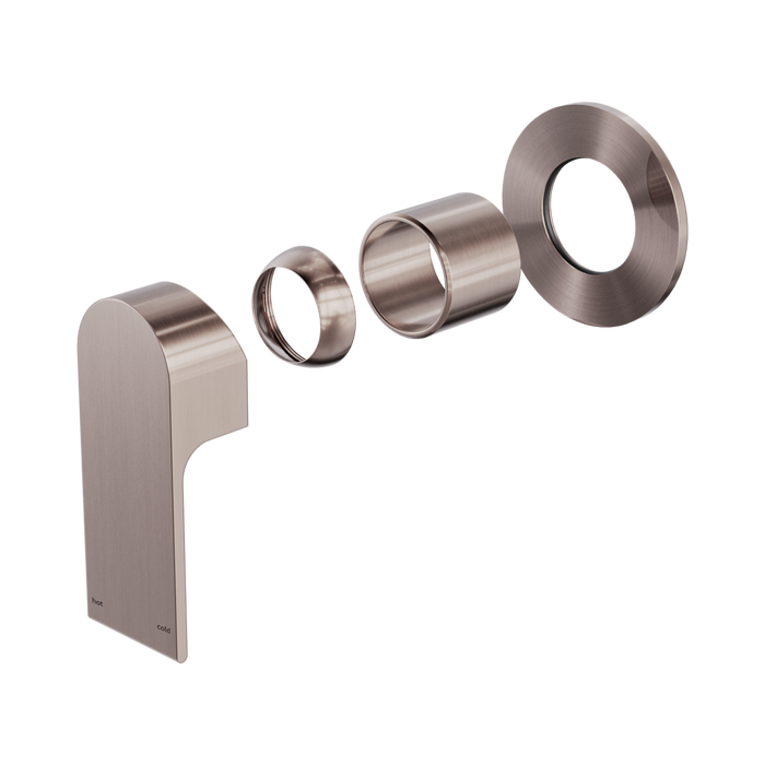 Nero Bianca Shower Mixer 80mm Plate Trim Kits Only - Brushed Bronze
