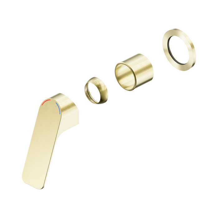Nero Bianca Care Shower Mixer 60mm Plate Trim Kits Only - Brushed Gold