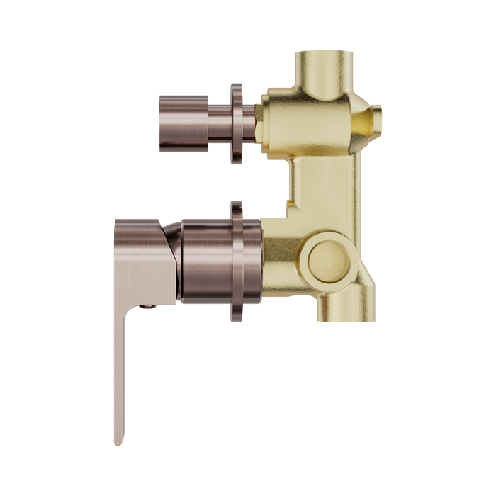 Nero NR321511gBZ Bianca Shower Mixer With Divertor Separate Back Plate Brushed Bronze image 2 | SKU: NR321511GBZ
