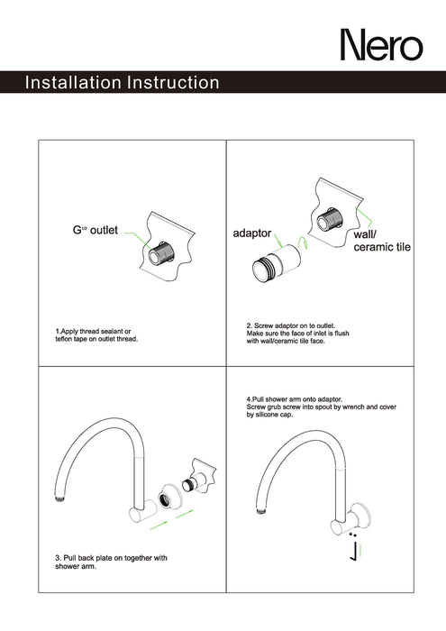 Nero York Shower Arm