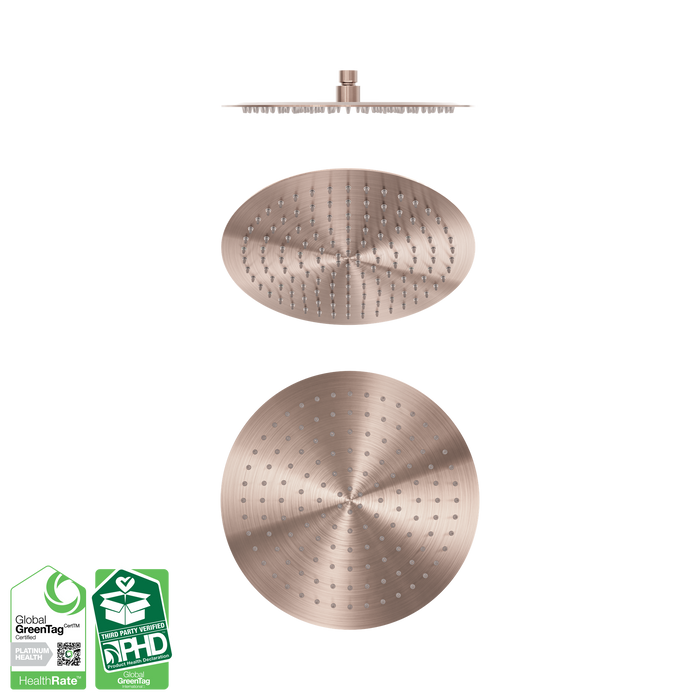 Nero Zen SS316L 300mm Round Shower Head - Brushed Bronze