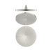 Nero Opal 250mm Shower Head - Brushed Nickel