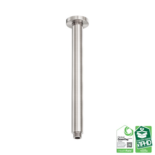 Nero Zen SS316L Round Ceiling Arm 300mm Length - Brushed Nickel