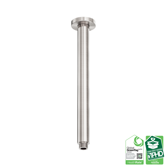 Nero Zen SS316L Round Ceiling Arm 300mm Length - Brushed Nickel