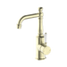 Nero York Basin Mixer With White Porcelain Lever - Aged Brass