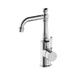 Nero York Basin Mixer With White Porcelain Lever - Chrome