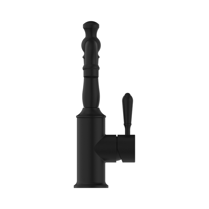 Nero NR69210102MB York Basin Mixer With Metal Lever Matte Black image 2 | SKU: NR69210102MB