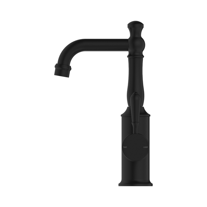 Nero NR69210102MB York Basin Mixer With Metal Lever Matte Black image 3 | SKU: NR69210102MB