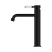 Nero NR692101a01MB York Straight Tall Basin Mixer With White Porcelain Lever Matte Black image 3 | SKU: NR692101A01MB
