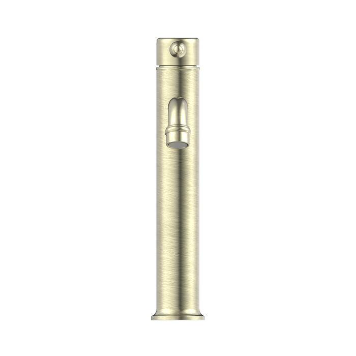 Nero NR692101a02AB York Straight Tall Basin Mixer With Metal Lever Aged Brass image 2 | SKU: NR692101A02AB