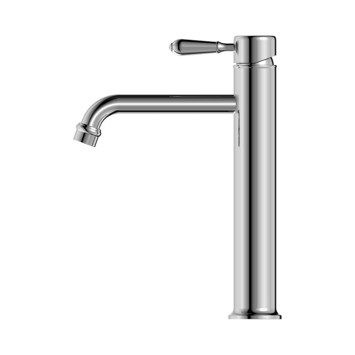 Nero NR692101a02CH York Straight Tall Basin Mixer With Metal Lever Chrome image 3 | SKU: NR692101A02CH