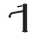 Nero York Straight Tall Basin Mixer With Metal Lever - Matte Black