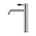 Nero NR692101a03CH York Straight Tall Basin Mixer With Black Porcelain Lever Chrome image 3 | SKU: NR692101A03CH