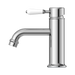 Nero NR692101b01CH York Straight Basin Mixer With White Porcelain Lever Chrome image 2 | SKU: NR692101B01CH