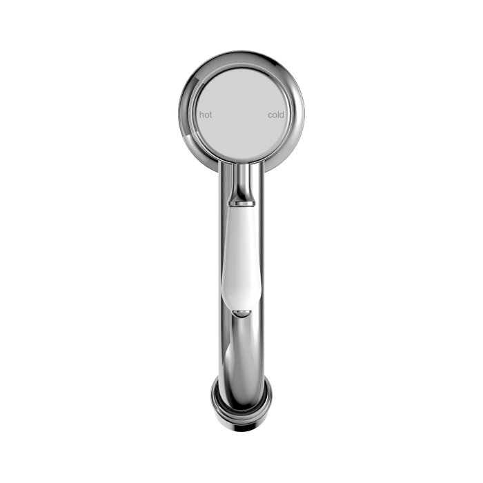 Nero NR692101b01CH York Straight Basin Mixer With White Porcelain Lever Chrome image 3 | SKU: NR692101B01CH