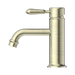 Nero NR692101b02AB York Straight Basin Mixer With Metal Lever Aged Brass image 2 | SKU: NR692101B02AB