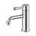Nero York Straight Basin Mixer With Metal Lever - Chrome