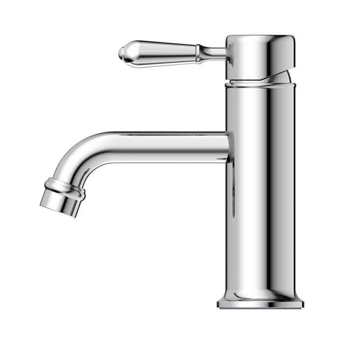 Nero NR692101b02CH York Straight Basin Mixer With Metal Lever Chrome image 2 | SKU: NR692101B02CH