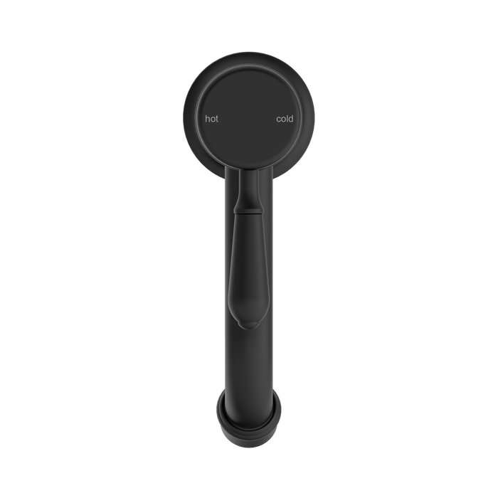 Nero NR692101b02MB York Straight Basin Mixer With Metal Lever Matte Black image 3 | SKU: NR692101B02MB