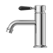 Nero NR692101b03CH York Straight Basin Mixer With Black Porcelain Lever Chrome image 2 | SKU: NR692101B03CH