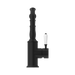 Nero NR69210201MB York Basin Mixer Hook Spout With White Porcelain Lever Matte Black image 2 | SKU: NR69210201MB