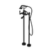Nero York Freestanding Bath Set With Metal Hand Shower - Matte Black
