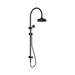 Nero York Twin Shower With White Porcelain Hand Shower - Matte Black