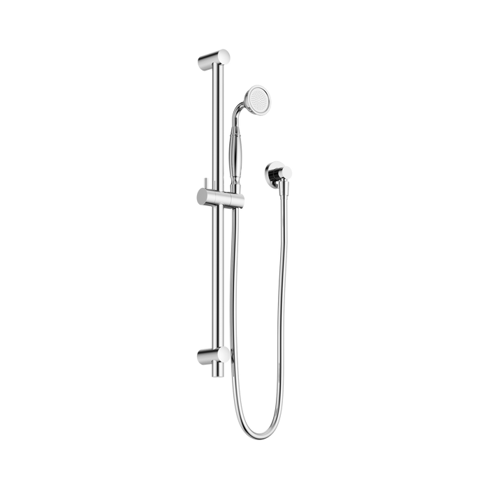 Nero York Shower Rail With Metal Hand Shower - Chrome