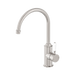 Nero York Kitchen Mixer Gooseneck Spout With White Porcelain Lever - Brushed Nickel