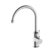 Nero York Kitchen Mixer Gooseneck Spout With White Porcelain Lever - Chrome