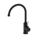 Nero York Kitchen Mixer Gooseneck Spout With White Porcelain Lever - Matte Black