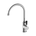 Nero York Kitchen Mixer Gooseneck Spout With Black Porcelain Lever - Chrome