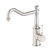 Nero York Kitchen Mixer Hook Spout With White Porcelain Lever - Brushed Nickel