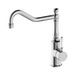 Nero York Kitchen Mixer Hook Spout With White Porcelain Lever - Chrome