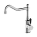 Nero York Kitchen Mixer Hook Spout With Black Porcelain Lever - Chrome