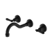 Nero York Wall Basin Set With Metal Lever - Matte Black