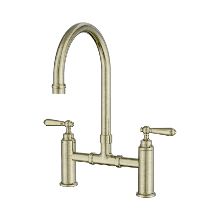 Nero York Bridge Kitchen Set - Aged Brass
