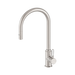Nero York Pull Out Sink Mixer With Vegie Spray Function With White Porcelain Lever - Brushed Nickel